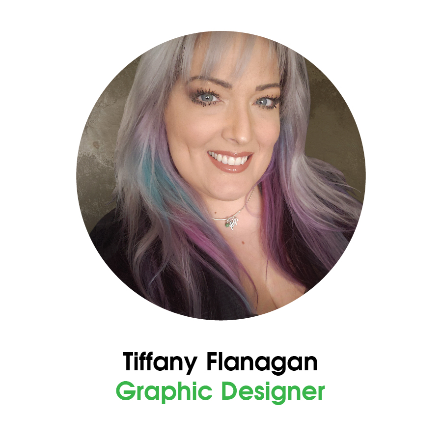 Graphic Desinger Tiffany with Adeas Printing